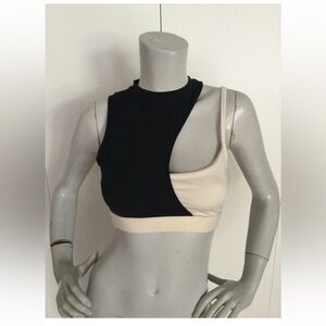 Le ORE Black/Off White Tank Top Size M